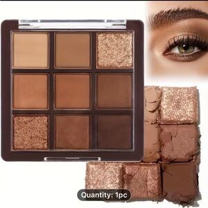 Neutral Brown 9-Color Eyeshadow Palette – Matte & Shimmer